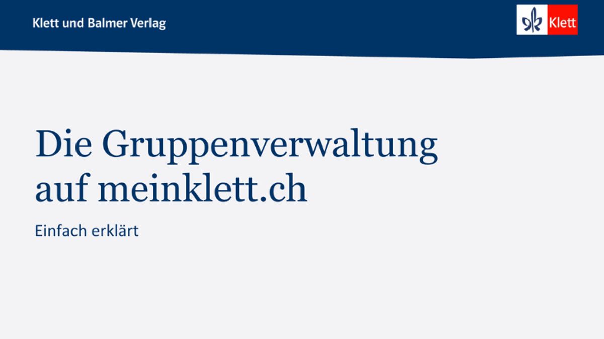 Gruppenverwaltung Erklärvideo Thumbnail