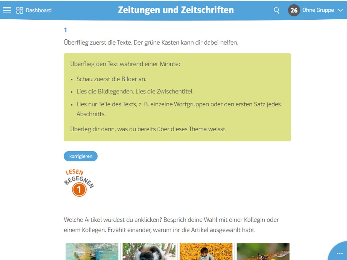 Zeitungen Spachstarken digione Sprachstarken 5 6