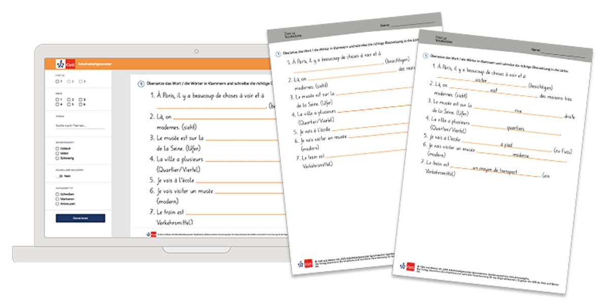Arbeitsblattgenerator cest ca klett und balmer