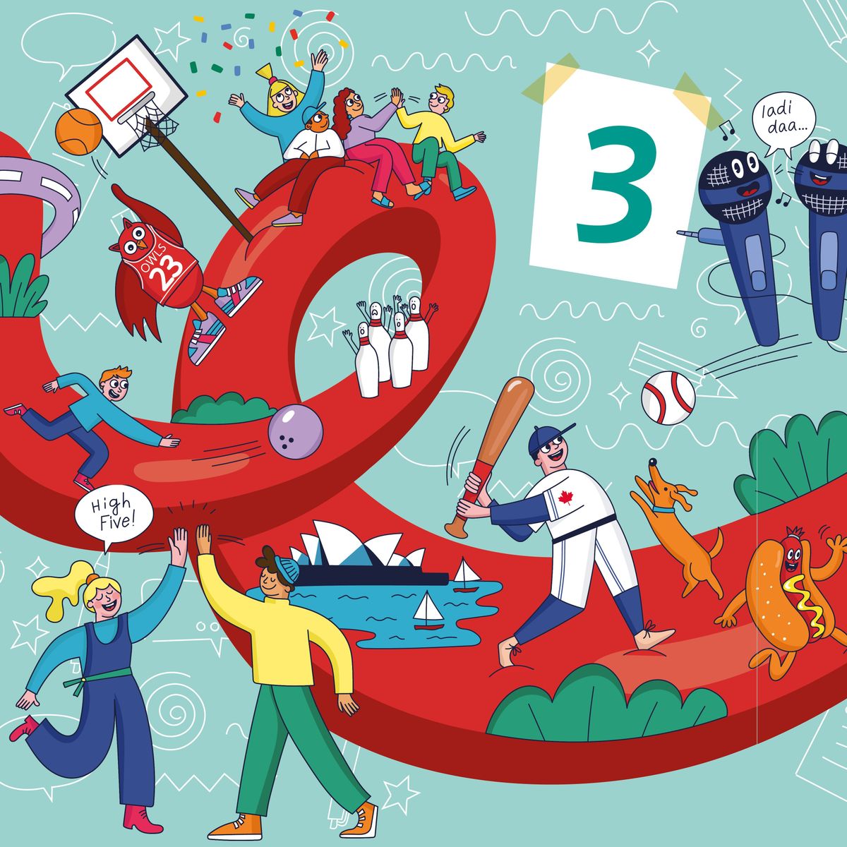 Young World Band 3 quadratisch