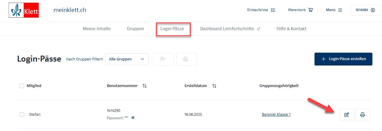 Anzeigenamen als Lehrperson ändern Redesign