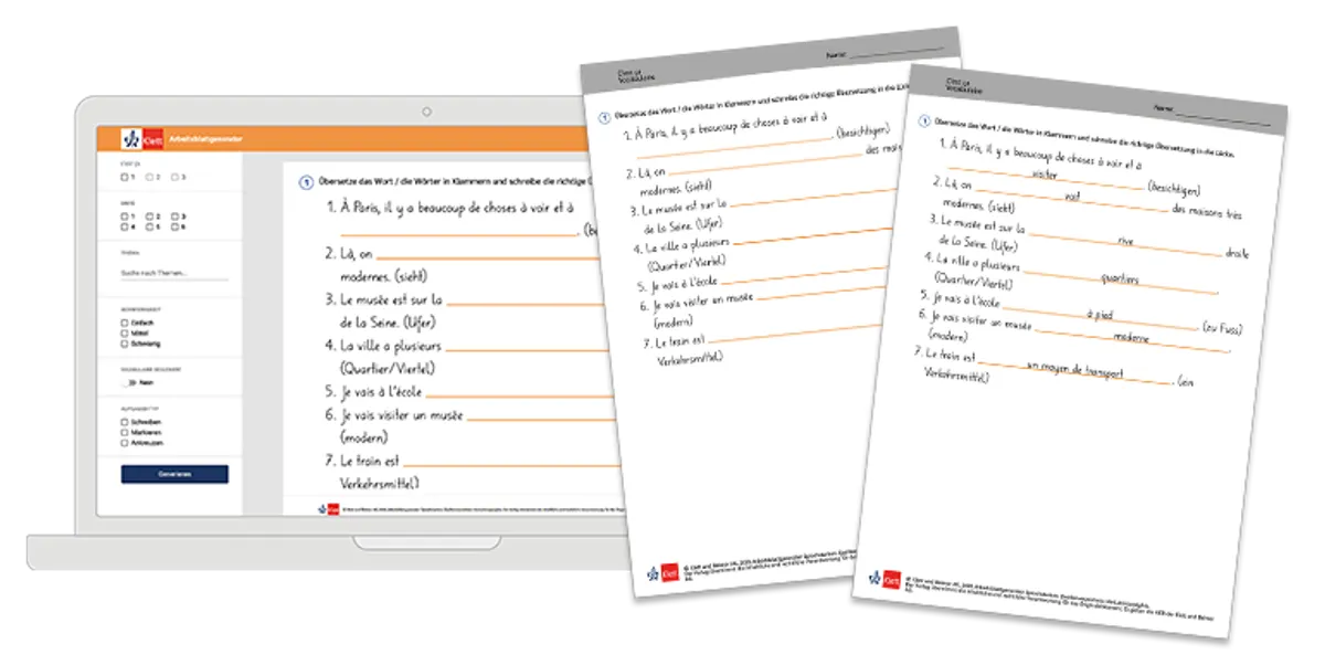 Arbeitsblattgenerator cest ca klett und balmer
